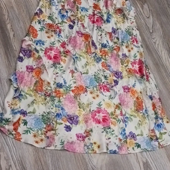 Show Me Your Mumu The  Romance Ruffle Ivory Botanical Floral Maxi Dress Size S - Picture 11 of 15
